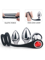 S-Hande Metal Anal Plug Seti ve Penis Halkası - Görsel 5