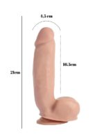 Sensualism 21cm Kıkırdaklı Gerçekçi Dildo - Görsel 5