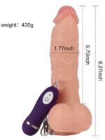 Shequ Adam Vibrating Realistik Vantuzlu Titreşimli Dildo 21 cm - Görsel 2